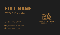 Gold Lion Animal Business Card Image Preview