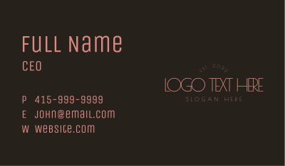 Elegant Beauty Wordmark Business Card Image Preview