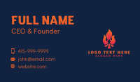 Hot Bonfire Flame Business Card Preview