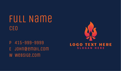 Hot Bonfire Flame Business Card Image Preview