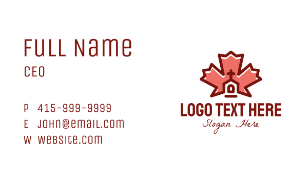 Canadian Religious Church Business Card Design Image Preview