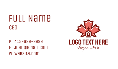 Canadian Religious Church Business Card Image Preview