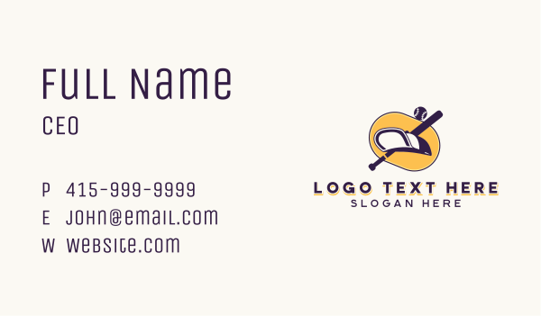 Baseball Cap Sports Business Card Design Image Preview