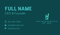 Construction Hammer Letter H Business Card Image Preview