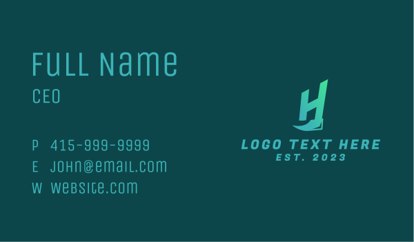Construction Hammer Letter H Business Card Design Image Preview