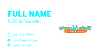 Colorful Grunge Wordmark Business Card Image Preview