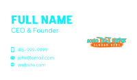 Colorful Grunge Wordmark Business Card Design