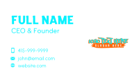 Colorful Grunge Wordmark Business Card Image Preview