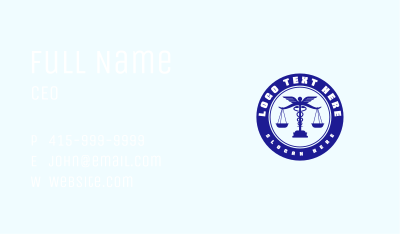 Medical Caduceus Scale Business Card Image Preview