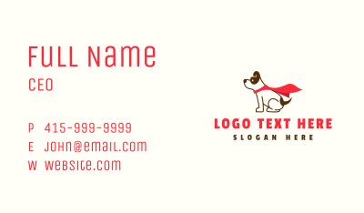 Super Hero Pet Dog Business Card Image Preview