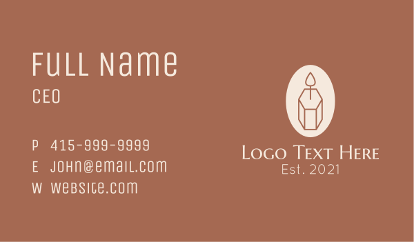 Candle Handicraft Business Card Design Image Preview