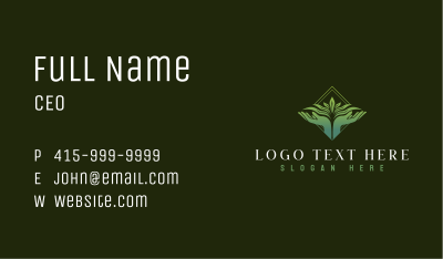 Nature Hand Wellness Business Card Image Preview