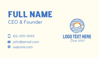 Sunset Wave Beach Business Card Image Preview