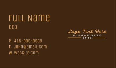 Cursive Business Wordmark Business Card Image Preview