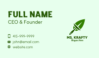 Natural Leaf Squeegee  Business Card Design