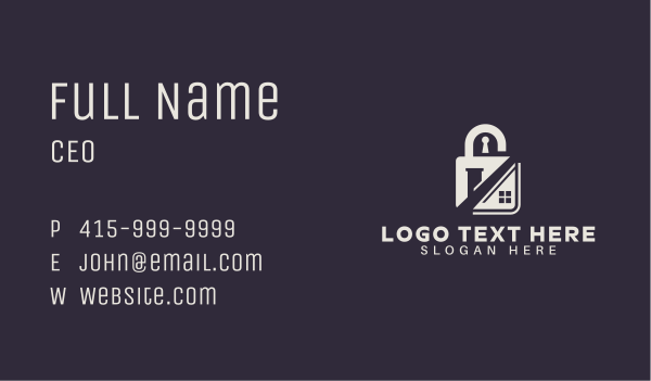 House Security Padlock Business Card Design Image Preview