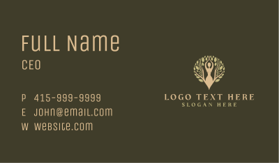 Organic Woman Tree Wellness Business Card Image Preview