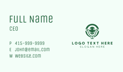 Plant Mic Gardener Business Card Image Preview