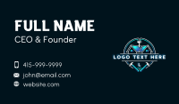 Hammer Paintbrush Roofing Business Card Preview