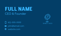 Blue Cyberspace Letter Business Card Design