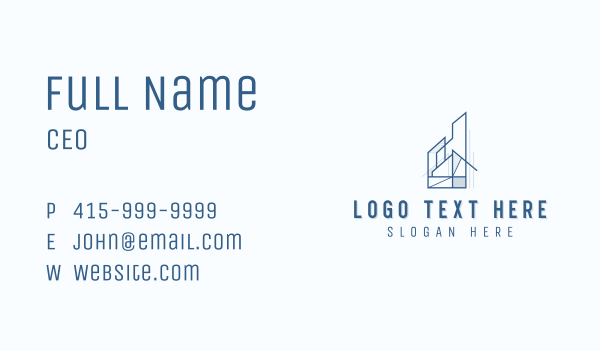 Blueprint Architect Construction Business Card Design Image Preview