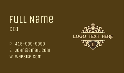 Luxury Shield Crown Business Card Image Preview