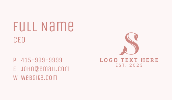 Fashion Boutique Letter S Business Card Design Image Preview