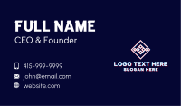 Futuristic Glitchy Letter X Business Card Image Preview