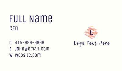 Tie Dye Fabric Letter Business Card Image Preview