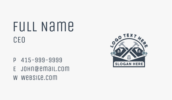 House Roofing Repair Business Card Design Image Preview