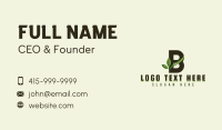 Leaf Garden Letter B Business Card Image Preview