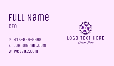 Lettermark Cross Wheel Business Card Image Preview