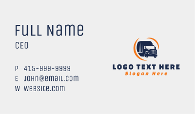 Delivery Transportation Truck  Business Card Image Preview