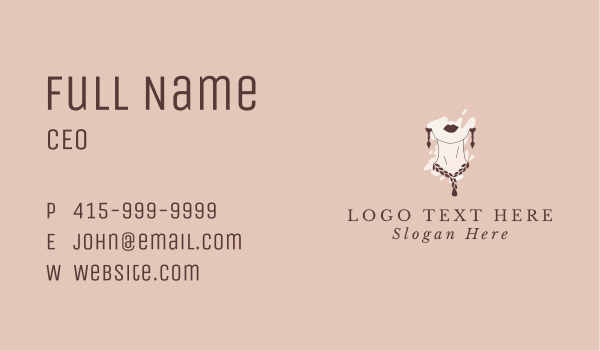 Cosmetics Necklace Jewelry Business Card Design Image Preview