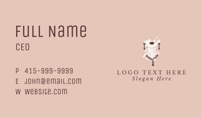 Cosmetics Necklace Jewelry Business Card Image Preview