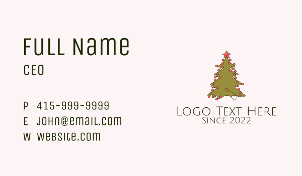 Christmas Holiday Decoration  Business Card Design Image Preview