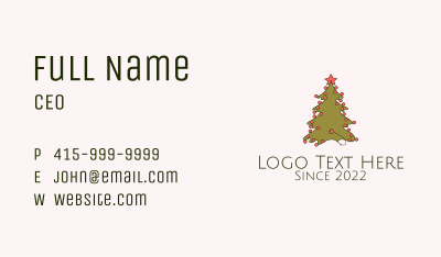 Christmas Holiday Decoration  Business Card Image Preview