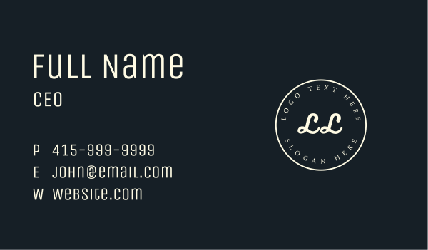 White Cursive Business Business Card Design Image Preview