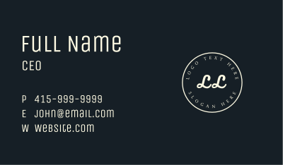 White Cursive Business Business Card Image Preview