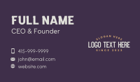 Hipster Enterprise Wordmark Business Card Image Preview