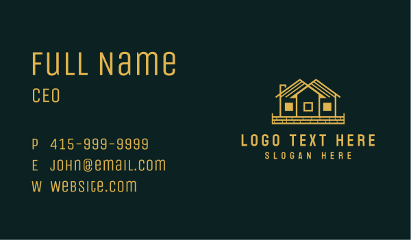 Yellow House Village Business Card Design Image Preview