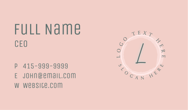 Circle Watercolor Lettermark Business Card Design Image Preview