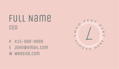 Circle Watercolor Lettermark Business Card Image Preview