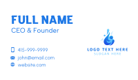 Blue Sanitary Water Business Card Design