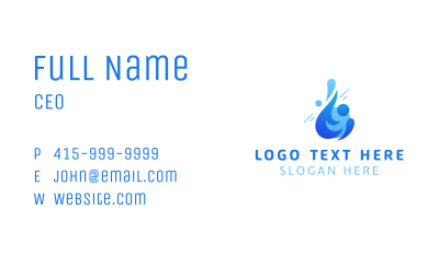Blue Sanitary Water Business Card