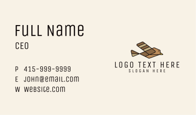 Brown Flying Sparrow Business Card Image Preview