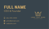 Monoline Bird Crown Business Card Design