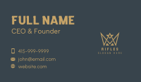 Monoline Bird Crown Business Card Image Preview