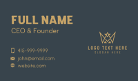 Monoline Bird Crown Business Card Preview