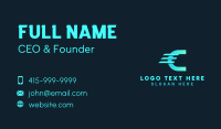 Digital Network Letter C Business Card Design